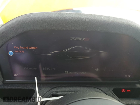 2019 McLaren 720S z VIN SBM14DCA9KW003247, wystawiony jako Copart lot #80073724 z przebiegiem 18 804 mil mil oraz Szkody całkowita. Historia ofert i sprzedaży dostępna na DreamBid. Obrazek 9.