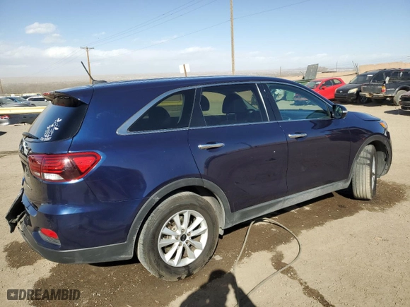 2020 Kia Sorento LX V6 with VIN 5XYPG4A55LG627819, listed as a Copart auction lot 47191935 with 94,389 mi miles and Salvage Title. Bid and sale history available at carsss.com. Image 3.