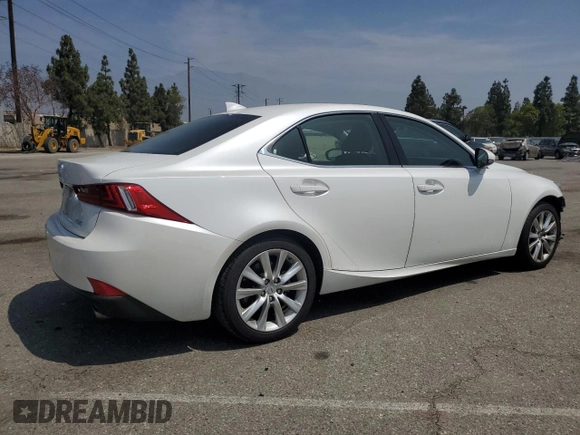2015 Lexus IS 250 with VIN JTHBF1D29F5082992, listed as a Copart auction lot 60929335 with 34,283 mi miles and Salvage title. Bid and sale history available at DreamBid. Image 3.