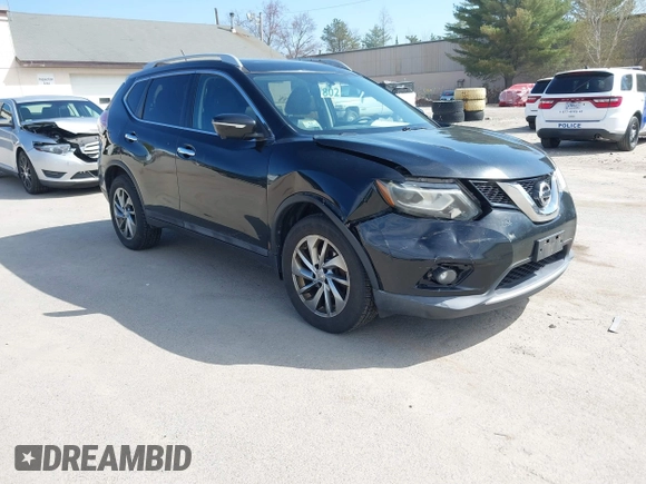 2015 Nissan Rogue SL with VIN 5N1AT2MV2FC777750, listed as a IAAI auction lot 42066839 with 168,770 mi miles. Bid and sale history available at carsss.com. Image 1.