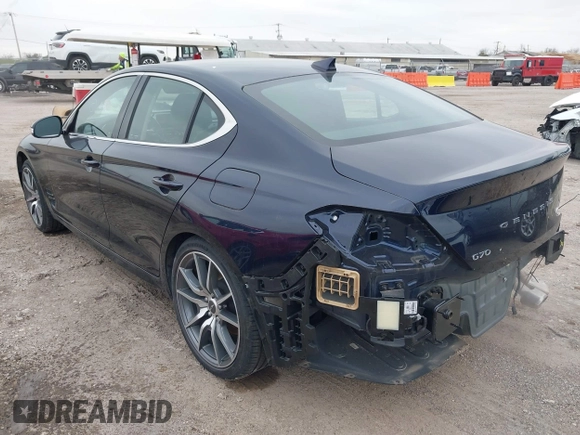 2023 Genesis G70 2.0T with VIN KMTG34TA3PU129307, listed as a IAAI auction lot 41636981 with 37,593 mi miles and . Bid and sale history available at DreamBid. Image 3.