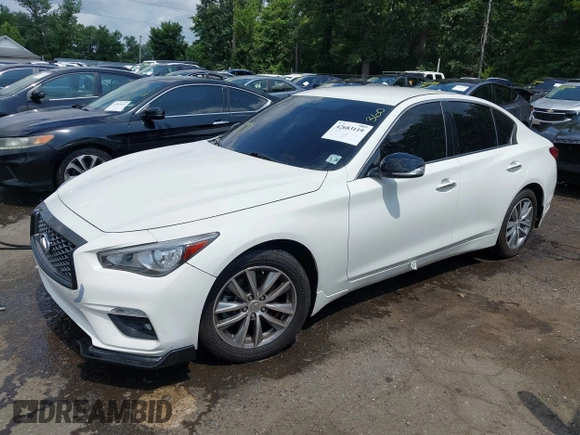 2021 Infiniti Q50 Pure with VIN JN1EV7AR7MM752535, listed as a IAAI auction lot 42683119 with 45,121 mi miles and . Bid and sale history available at DreamBid. Image 17.