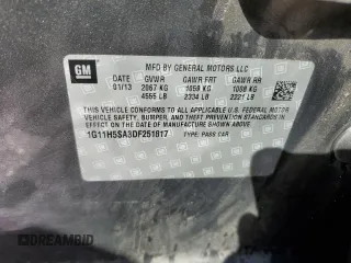 2013 Chevrolet Malibu LTZ with VIN 1G11H5SA3DF251817, listed as a Copart auction lot 50431045 with 174,191 mi miles and Salvage Title. Bid and sale history available at DreamBid. Image 15.