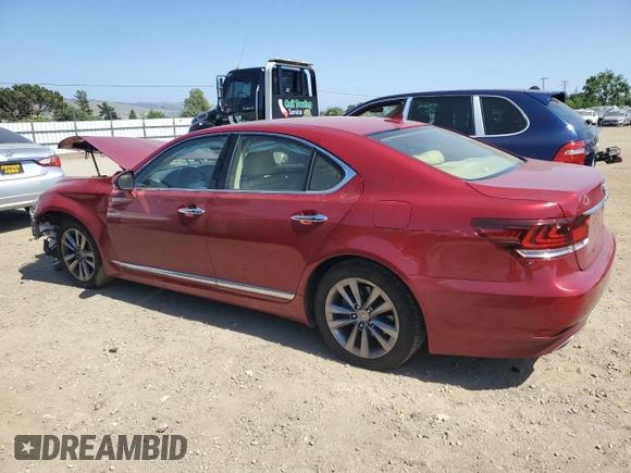 2013 Lexus LS 460 z VIN JTHBL5EF2D5124370, wystawiony jako Copart lot #56063585 z przebiegiem 122 301 mil mil oraz Szkoda całkowita • Salvage title. Historia ofert i sprzedaży dostępna na DreamBid. Obrazek 2.