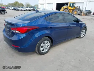 2016 Hyundai Elantra SE with VIN 5NPDH4AE0GH687389, listed as a IAAI auction lot 41650806 with 102,354 mi miles. Bid and sale history available at carsss.com. Image 4.