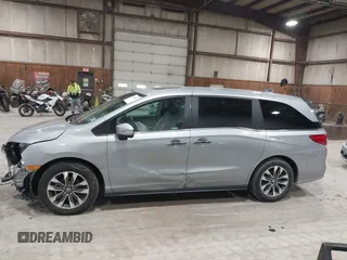 2024 Honda Odyssey EX-L with VIN 5FNRL6H68RB058253, listed as a IAAI auction lot 41721587 with 22,522 mi miles and . Bid and sale history available at DreamBid. Image 14.