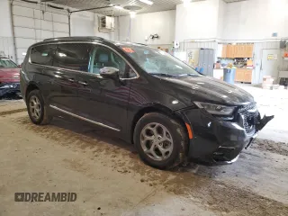 2023 Chrysler Pacifica Limited with VIN 2C4RC3GGXPR503876, listed as a Copart auction lot 45938445 with 12,606 mi miles and Salvage title. Bid and sale history available at DreamBid. Image 4.