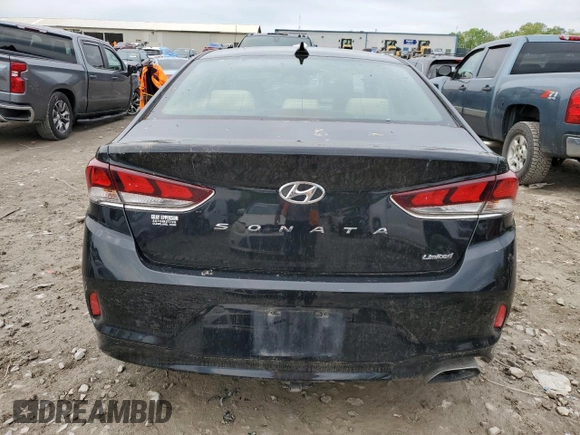 2018 Hyundai Sonata SEL with VIN 5NPE34AF5JH676066, listed as a Copart auction lot 52323454 with 77,222 mi miles and Salvage Title. Bid and sale history available at DreamBid. Image 6.