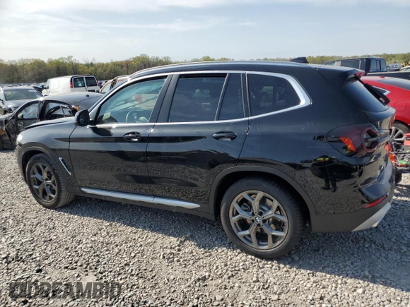 2022 BMW X3 sDrive30i with VIN 5UX43DP0XN9M49063, listed as a Copart auction lot 51497305 with 15,962 mi miles and Salvage Title. Bid and sale history available at DreamBid. Image 2.
