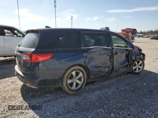 2019 Honda Odyssey EX-L with VIN 5FNRL6H70KB025729, listed as a Copart auction lot 46331235 with 123,682 mi miles and Salvage Title. Bid and sale history available at carsss.com. Image 3.