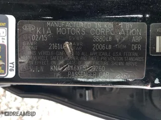 2015 Kia Forte LX with VIN KNAFK4A6XF5409260, listed as a Copart auction lot 42457155 with 197,145 mi miles and Salvage Title. Bid and sale history available at carsss.com. Image 12.