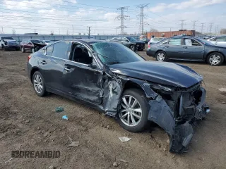 2014 Infiniti Q50 Sport with VIN JN1BV7AR4EM690998, listed as a Copart auction lot 52882475 with 101,479 mi miles and Salvage Title. Bid and sale history available at DreamBid. Image 4.