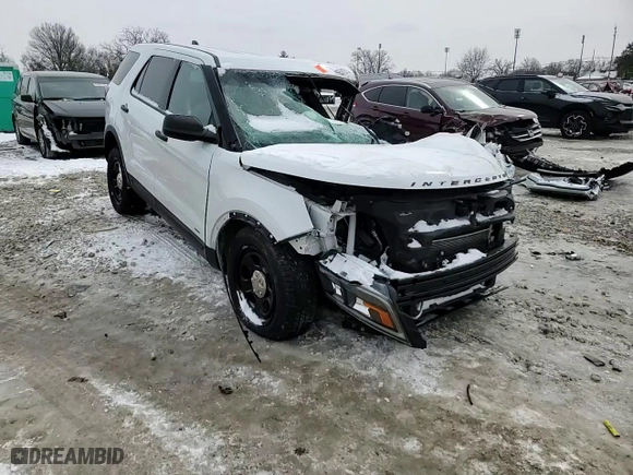 2018 Ford Police Interceptor Utility with VIN 1FM5K8AR0JGB91872, listed as a Copart auction lot 45582615 with 0 mi miles and Salvage Title. Bid and sale history available at carsss.com. Image 12.