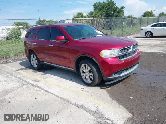 2013 Dodge Durango Crew z VIN 1C4RDJDG6DC672934, wystawiony jako IAAI lot #42542073 z przebiegiem 181 812 mil mil oraz . Historia ofert i sprzedaży dostępna na DreamBid. Obrazek 1.