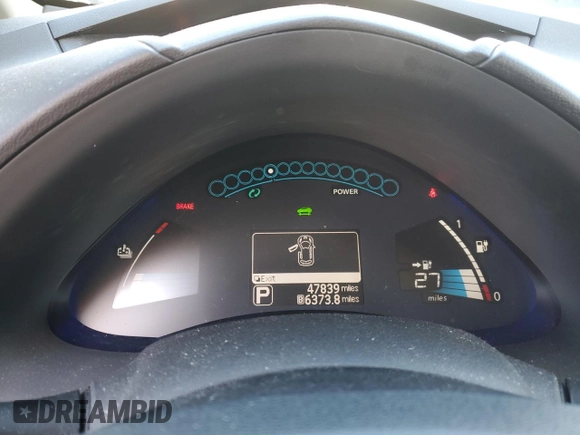 2015 Nissan LEAF SV with VIN 1N4AZ0CP7FC324367, listed as a Copart auction lot 75417783 with 47,839 mi miles. Bid and sale history available at carsss.com. Image 9.