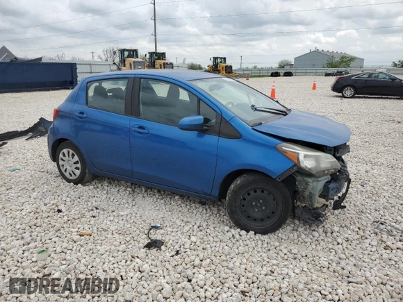 2015 Toyota Yaris L with VIN VNKKTUD35FA035087, listed as a Copart auction lot 50596655 with Not Provided miles and Salvage Title. Bid and sale history available at DreamBid. Image 4.