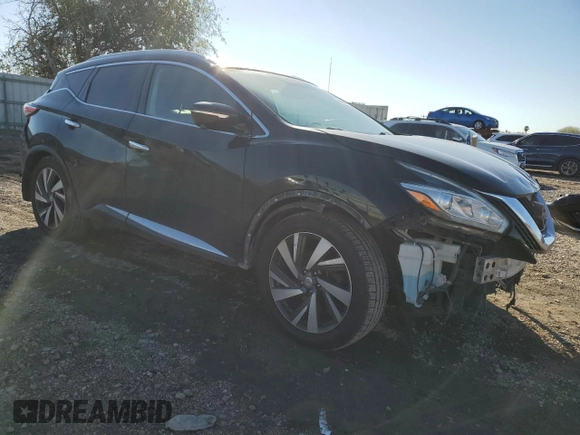 2015 Nissan Murano Platinum with VIN 5N1AZ2MH6FN211197, listed as a Copart auction lot 88900175 with 184,639 mi miles and Salvage Title. Bid and sale history available at DreamBid. Image 4.