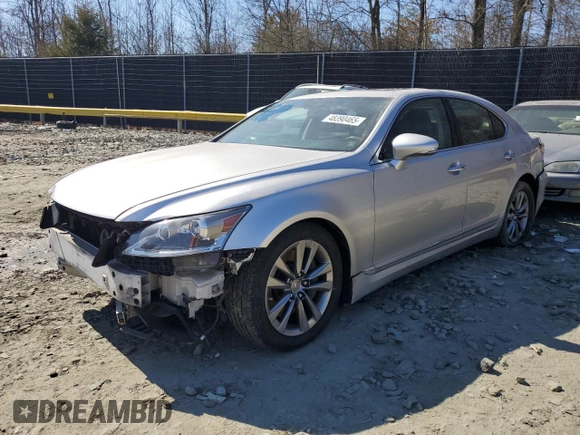 2013 Lexus LS 460 with VIN JTHCL5EF1D5017377, listed as a Copart auction lot 48390465 with 136,366 mi miles and Salvage title. Bid and sale history available at DreamBid. Image 1.