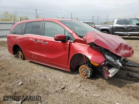 2022 Honda Odyssey Touring z VIN 5FNRL6H8XNB044219, wystawiony jako Copart lot #54767665 z przebiegiem 68 965 mil mil oraz Szkoda całkowita • Salvage title. Historia ofert i sprzedaży dostępna na DreamBid. Obrazek 4.
