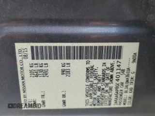 2016 Nissan Maxima SV with VIN 1N4AA6AP8GC401147, listed as a Copart auction lot 54202185 with 76,514 mi miles and Salvage Title. Bid and sale history available at DreamBid. Image 12.