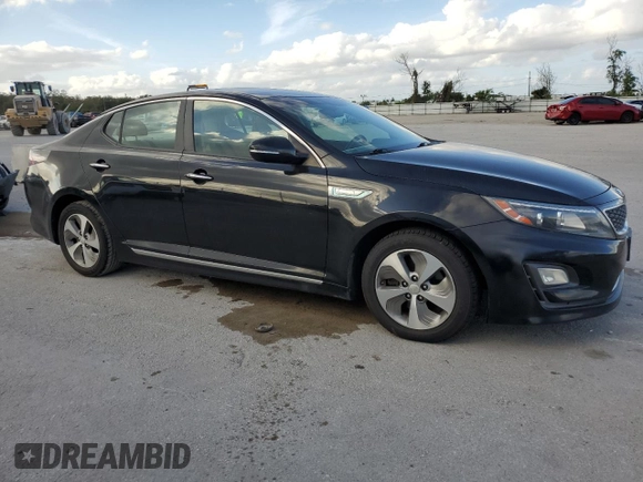 2015 Kia Optima Hybrid with VIN KNAGM4AD2F5082740, listed as a Copart auction lot 80694344 with 132,211 mi miles and Clean Title. Bid and sale history available at carsss.com. Image 4.