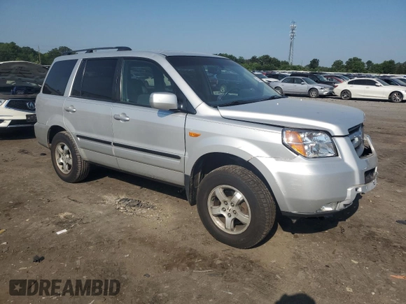 2008 Honda Pilot EX-L with VIN 5FNYF18558B057119, listed as a Copart auction lot 62219805 with 220,929 mi miles and Salvage title. Bid and sale history available at DreamBid. Image 4.