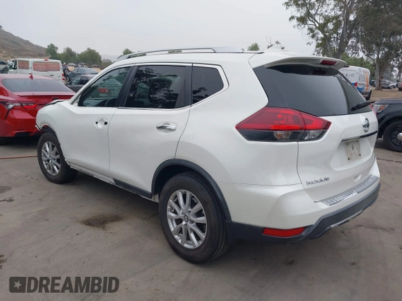 2018 Nissan Rogue SV with VIN KNMAT2MT7JP593232, listed as a IAAI auction lot 42141416 with 34,373 mi miles and . Bid and sale history available at carsss.com. Image 3.