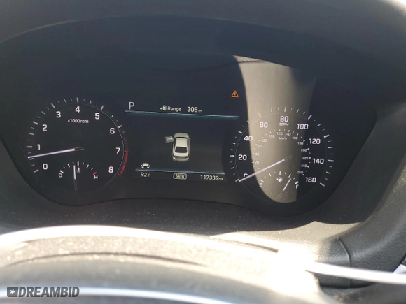 2019 Genesis G80 3.8L with VIN KMTFN4JE9KU327832, listed as a Copart auction lot 62053244 with 117,339 mi miles and Salvage Title. Bid and sale history available at carsss.com. Image 9.