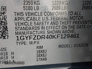 2019 Cadillac XT4 AWD Premium Luxury with VIN 1GYFZDR40KF129461, listed as a IAAI auction lot 42531671 with 60,731 mi miles and . Bid and sale history available at DreamBid. Image 9.