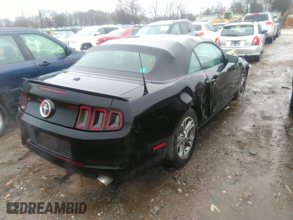 2014 Ford Mustang V6 with VIN 1ZVBP8EM8E5262595, listed as a IAAI auction lot 41754844 with 187,459 mi miles. Bid and sale history available at carsss.com. Image 4.