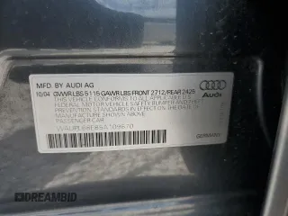 2005 Audi S4 z VIN WAUPL68E85A109670, wystawiony jako Copart lot #55114175 z przebiegiem 98 679 mil mil oraz Szkody całkowita. Historia ofert i sprzedaży dostępna na DreamBid. Obrazek 12.