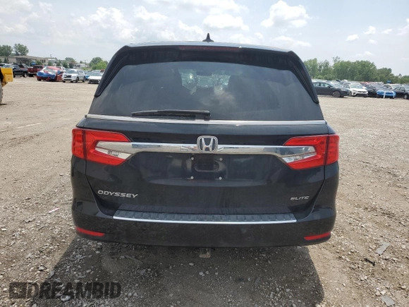 2018 Honda Odyssey Elite with VIN 5FNRL6H92JB050180, listed as a Copart auction lot 60478375 with 104,776 mi miles and Salvage title. Bid and sale history available at DreamBid. Image 6.