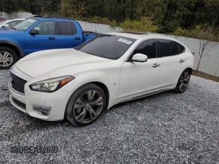 2018 Infiniti Q70 Luxe z VIN JN1BY1PPXJM330834, wystawiony jako Copart lot #80915084 z przebiegiem 65 253 mil mil oraz Szkoda całkowita • Salvage title. Historia ofert i sprzedaży dostępna na DreamBid. Obrazek 1.