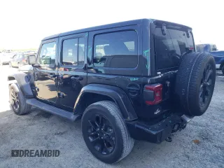 2021 Jeep Wrangler Unlimited Sahara High Altitude with VIN 1C4HJXEG6MW755185, listed as a Copart auction lot 83619754 with 36,330 mi miles and Salvage title. Bid and sale history available at DreamBid. Image 2.