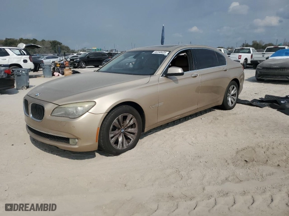 2011 BMW 7 Series 740Li with VIN WBAKB4C52BC574535, listed as a Copart auction lot 45248435 with 0 mi miles and Salvage Title. Bid and sale history available at carsss.com. Image 1.
