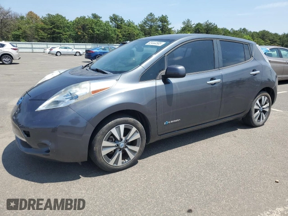 2013 Nissan LEAF SV with VIN 1N4AZ0CP0DC403733, listed as a Copart auction lot 63444585 with 56,896 mi miles and Clean title. Bid and sale history available at DreamBid. Image 1.