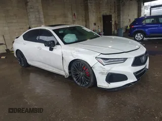 2023 Acura TLX Type S with VIN 19UUB7F06PA003308, listed as a IAAI auction lot 41406159 with 28,102 mi miles. Bid and sale history available at carsss.com. Image 1.