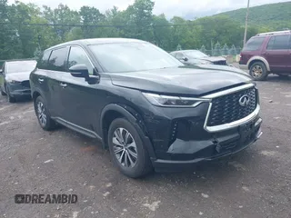 2024 Infiniti QX60 Pure with VIN 5N1DL1ER2RC340084, listed as a IAAI auction lot 42341670 with 20,194 mi miles and . Bid and sale history available at DreamBid. Image 1.