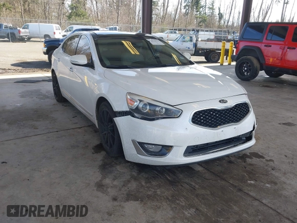 2014 Kia Cadenza Premium with VIN KNALN4D74E5138497, listed as a IAAI auction lot 41678439 with 155,194 mi miles. Bid and sale history available at carsss.com. Image 1.