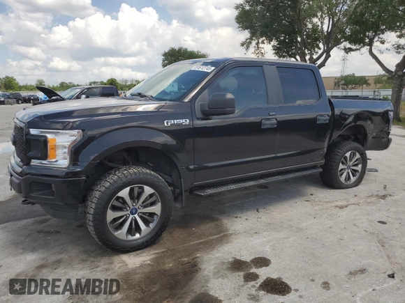 2019 Ford F-150 XL with VIN 1FTEW1EP2KFC68628, listed as a Copart auction lot 51612745 with 110,807 mi miles and Salvage Title. Bid and sale history available at carsss.com. Image 1.