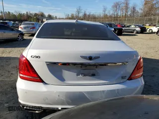 2017 Genesis G90 Premium with VIN KMHG34JA8HU027032, listed as a Copart auction lot 78633003 with 95,950 mi miles and . Bid and sale history available at carsss.com. Image 6.