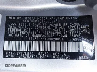 2018 Toyota Camry XSE with VIN 4T1BZ1HK4JU020851, listed as a IAAI auction lot 42466163 with 26,931 mi miles and . Bid and sale history available at DreamBid. Image 9.