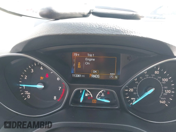 2017 Ford Escape Titanium with VIN 1FMCU0JD3HUB13234, listed as a IAAI auction lot 41760944 with 113,361 mi miles. Bid and sale history available at carsss.com. Image 7.