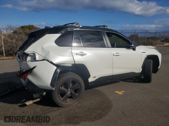 2021 Toyota RAV4 Hybrid XSE with VIN JTME6RFV9MJ011736, listed as a Copart auction lot 42835495 with 49,055 mi miles and Salvage title. Bid and sale history available at DreamBid. Image 3.