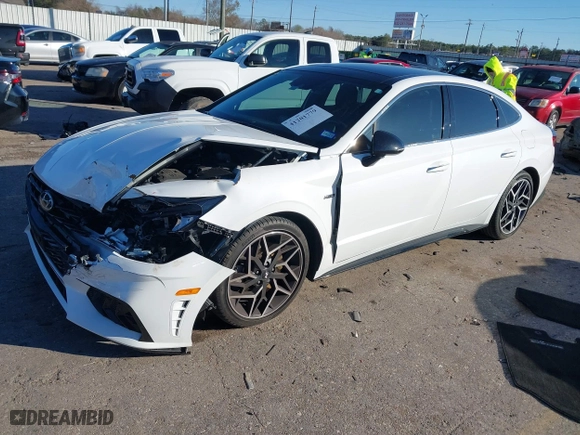 2023 Hyundai Sonata N Line with VIN KMHL14JC8PA278056, listed as a IAAI auction lot 41201779 with 20,172 mi miles. Bid and sale history available at carsss.com. Image 17.