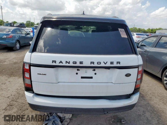 2016 Land Rover Range Rover HSE with VIN SALGS2KF0GA259817, listed as a Copart auction lot 61470455 with 56,177 mi miles and Clean title. Bid and sale history available at DreamBid. Image 6.