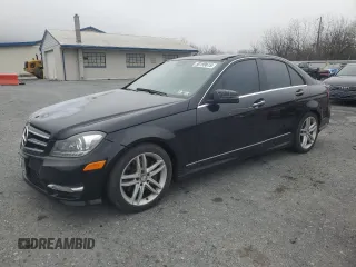 2014 Mercedes-Benz C-Class C 300 Sport with VIN WDDGF8AB1EG195977, listed as a Copart auction lot 50199615 with 136,483 mi miles and Salvage Title. Bid and sale history available at carsss.com. Image 1.