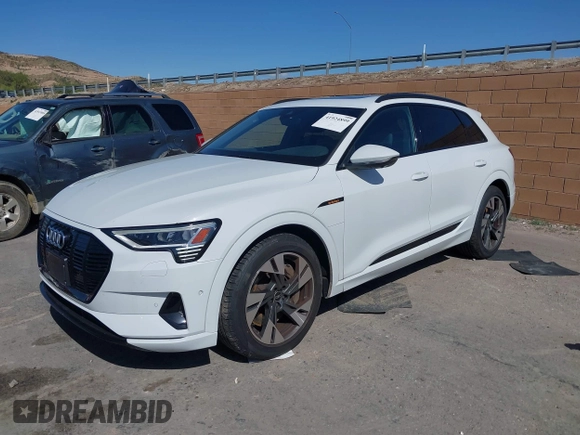 2022 Audi e-tron Premium with VIN WA1AAAGEXNB010338, listed as a IAAI auction lot 41924899 with 29,598 mi miles. Bid and sale history available at carsss.com. Image 2.
