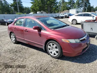 2008 Honda Civic LX z VIN 1HGFA16568L071361, wystawiony jako Copart lot #57340675 z przebiegiem 186 658 mil mil oraz Szkoda całkowita • Salvage title. Historia ofert i sprzedaży dostępna na DreamBid. Obrazek 4.