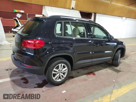 2017 Volkswagen Tiguan S with VIN WVGBV7AX8HK016490, listed as a Copart auction lot 56222815 with 48,439 mi miles and Salvage Title. Bid and sale history available at DreamBid. Image 3.